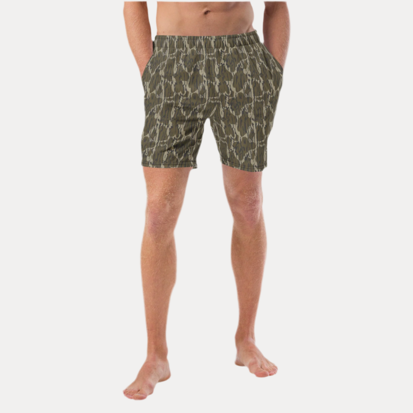Bottomland Camo Recycled Swim Trunks