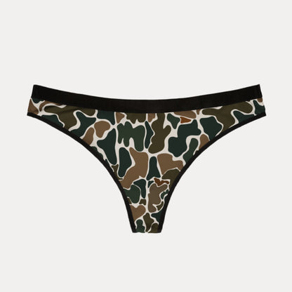 Trendy Retro Duck Camo Women's Thong