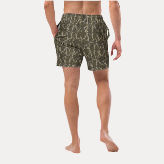 Bottomland Camo Recycled Swim Trunks